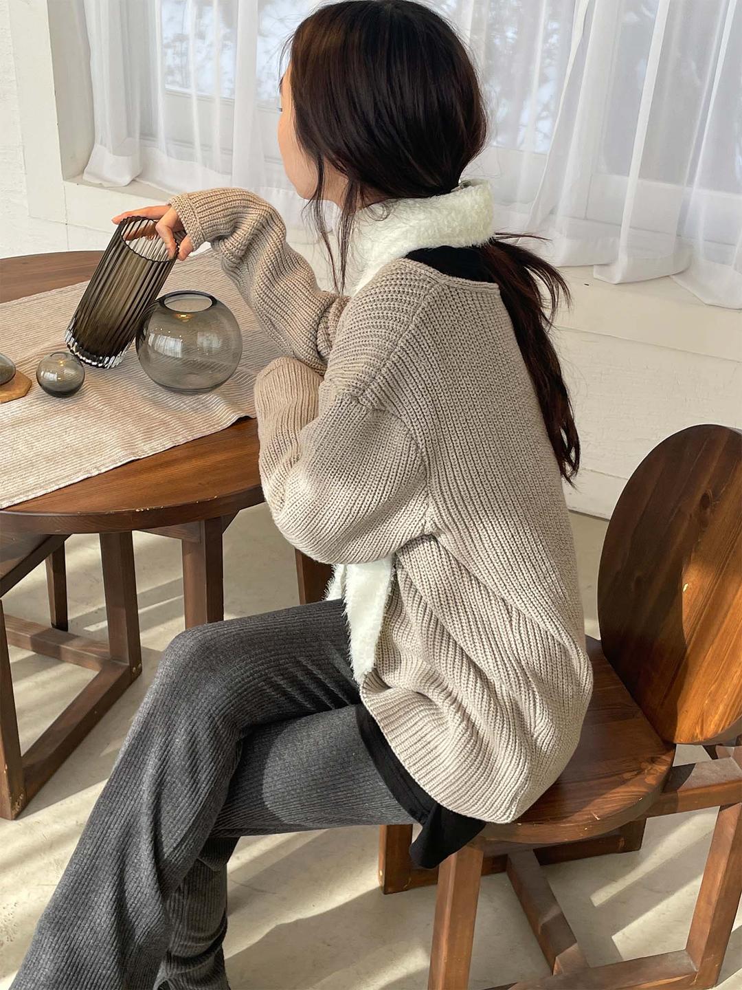 humming long v knit