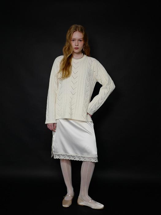 race silky skirt [cream]