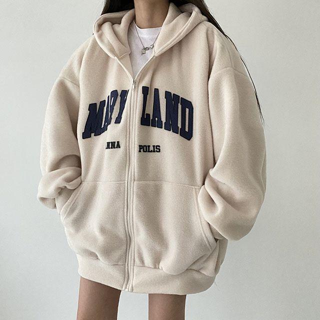 [44-77/후리스소재!] 담요같은 포근한 후리스 아노락 오버핏 후드집업 3color_스윗라떼