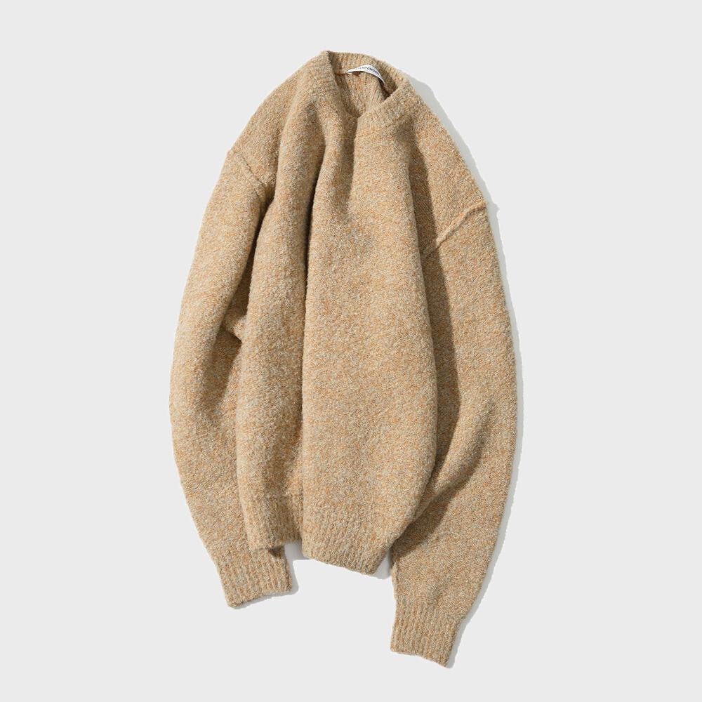Boucle Reverce Space Dyeing Knit_Orange Butter