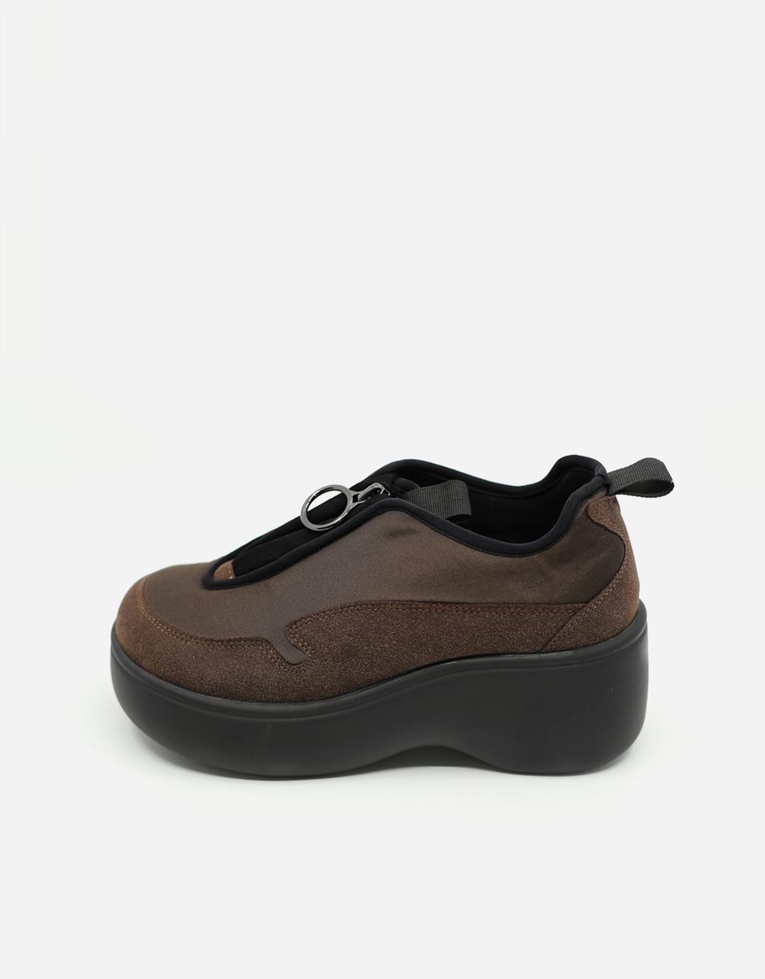 베이스바비 BROWN RING SUEDE SNEAKERS