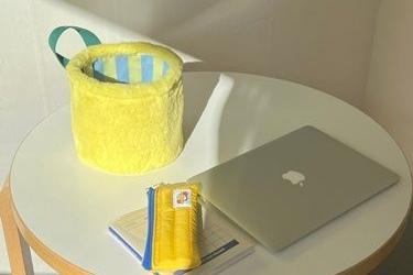 다용도 패브릭 소품 수납 수건 장난감 화장품 리모컨 보관 정리 손잡이 바스켓