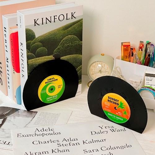 레트로 LP 레코드판 책꽂이 북 스탠드