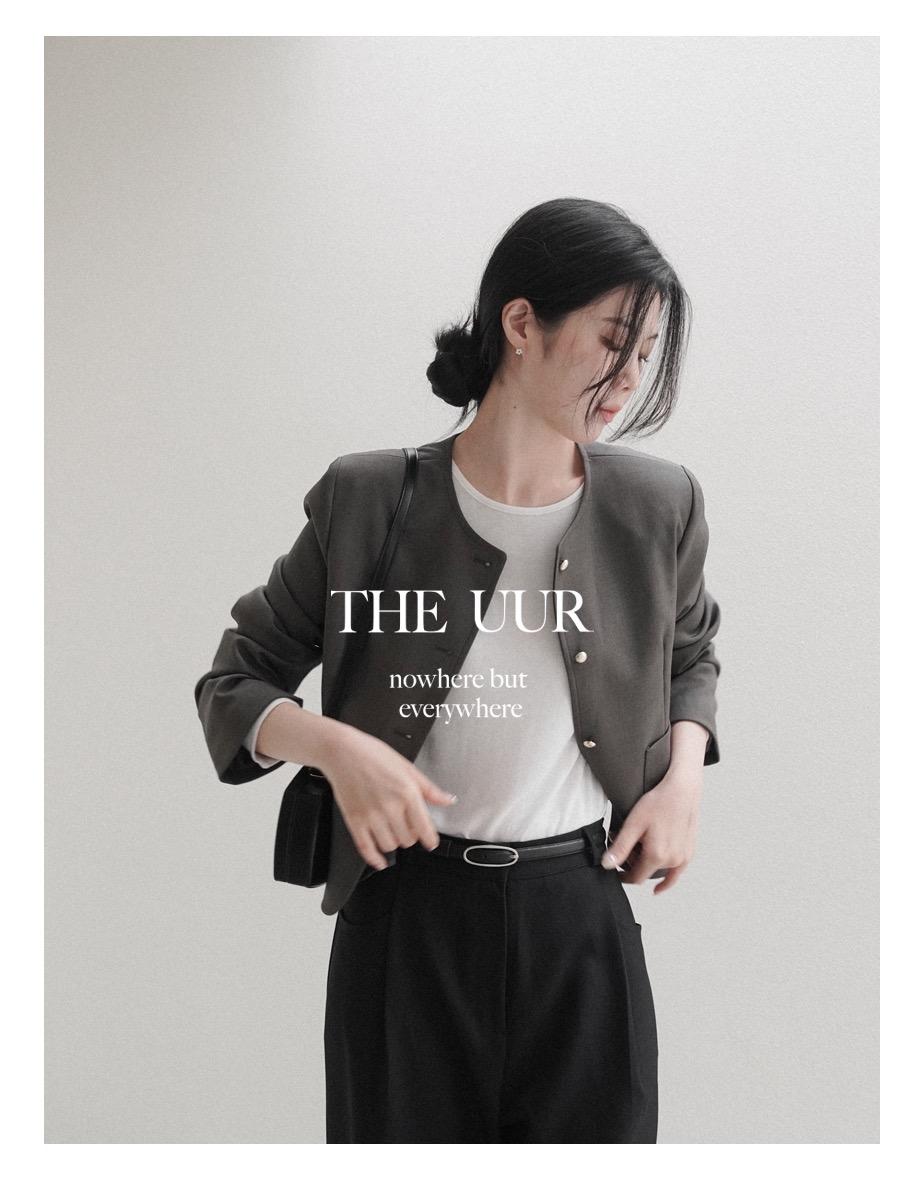 uur ridden round jacket [charcoal-brown]