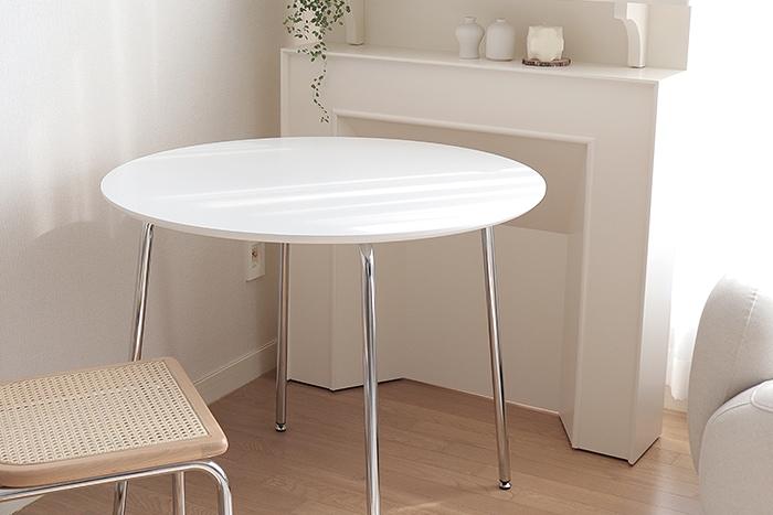 Marcus 화이트 원형테이블 900 (의자추가구매)