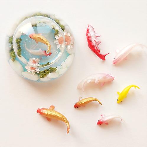 3d 잉어 금붕어 모형 파츠