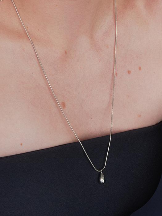 Teardrop Pendant Necklace - Silver Pendant