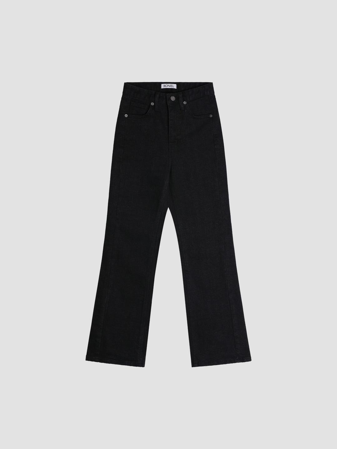 로튼 흑청 절개 데님 (기모ver.)