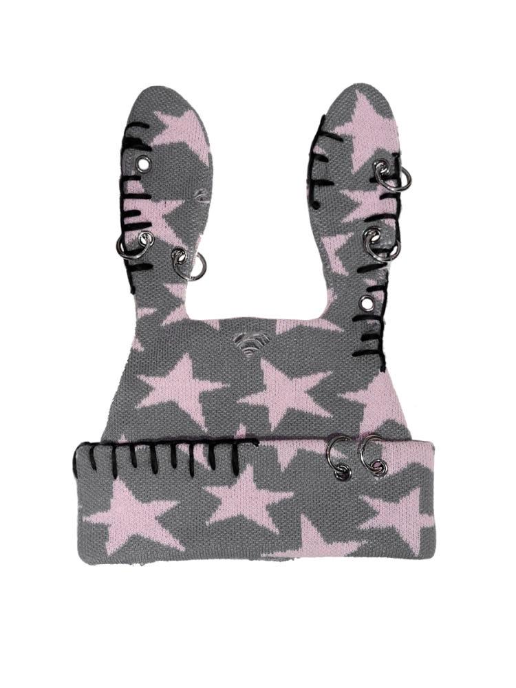 CFIERCE 씨피어스 스타 버니 니트 비니 STAR BUNNY KNIT HAT