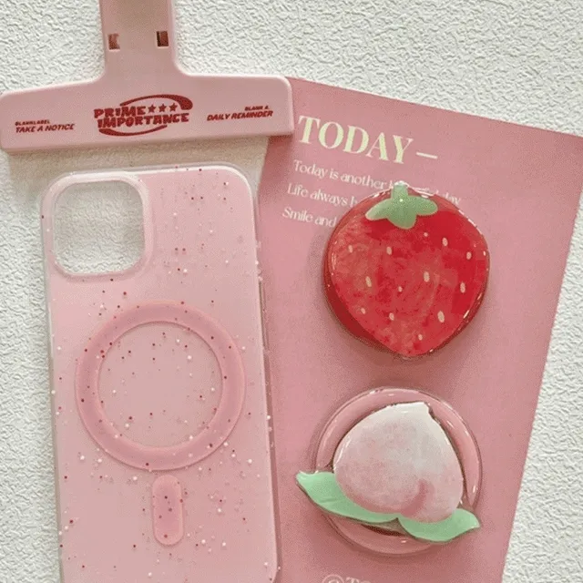 당일출고💗상큼💗딸기 과일 푸릇 바나나 맥세이프 스마트톡 수박 피치 복숭아 귀여운 아이폰케이스 컬러케이스 맥세이프케이스 맥세이프스마트톡 아이폰 12 13 14 15 프로 맥스