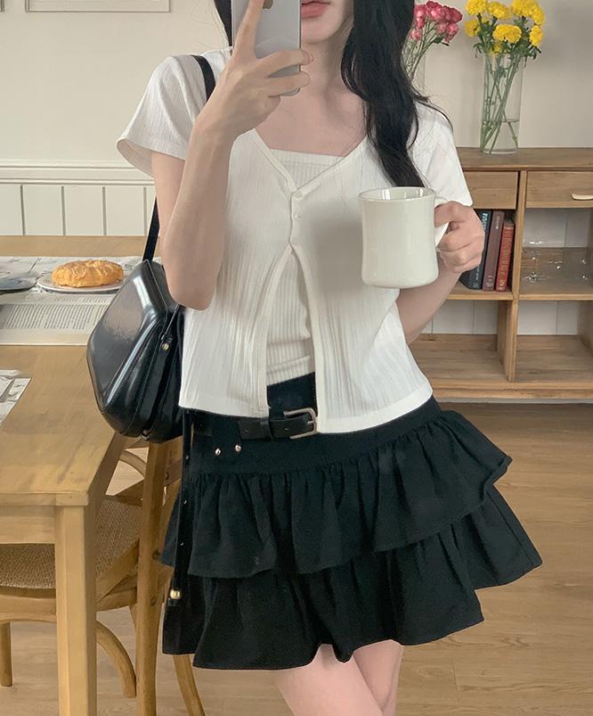 니어웨어 [여름신상🏖]  글니 브이넥 반팔가디건 (3color) 여름가디건/썸머가디건/여름반팔/골지가디건/버튼가디건/단추가디건/브이넥가디건/코튼가디건/썸머룩/데일리/휴가룩/휴양지/바캉스