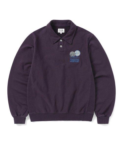 디스이즈네버댓(THISISNEVERTHAT)  TNT Felix Collar Sweatshirt Maroon - 사이즈 & 후기 | 무신사