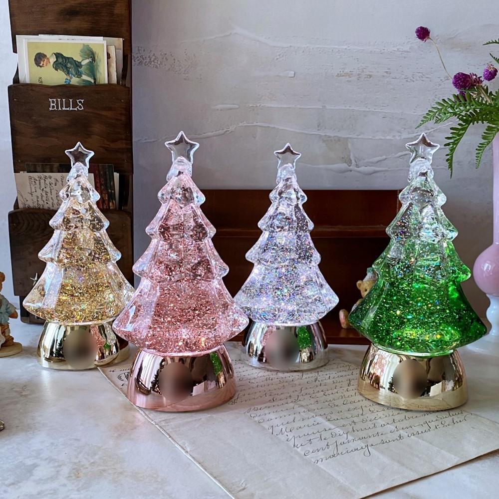 크리스탈 led 트리모양 올록볼록 입체 워터볼 크리스마스 스몰 오르골 북유럽트리