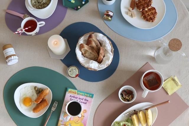 3+1 논슬립 실리콘 컬러 테이블매트 (5 type)