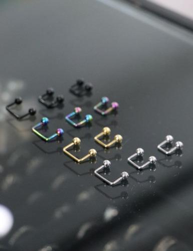 ㄷ자 바벨 피어싱(4color,3size)