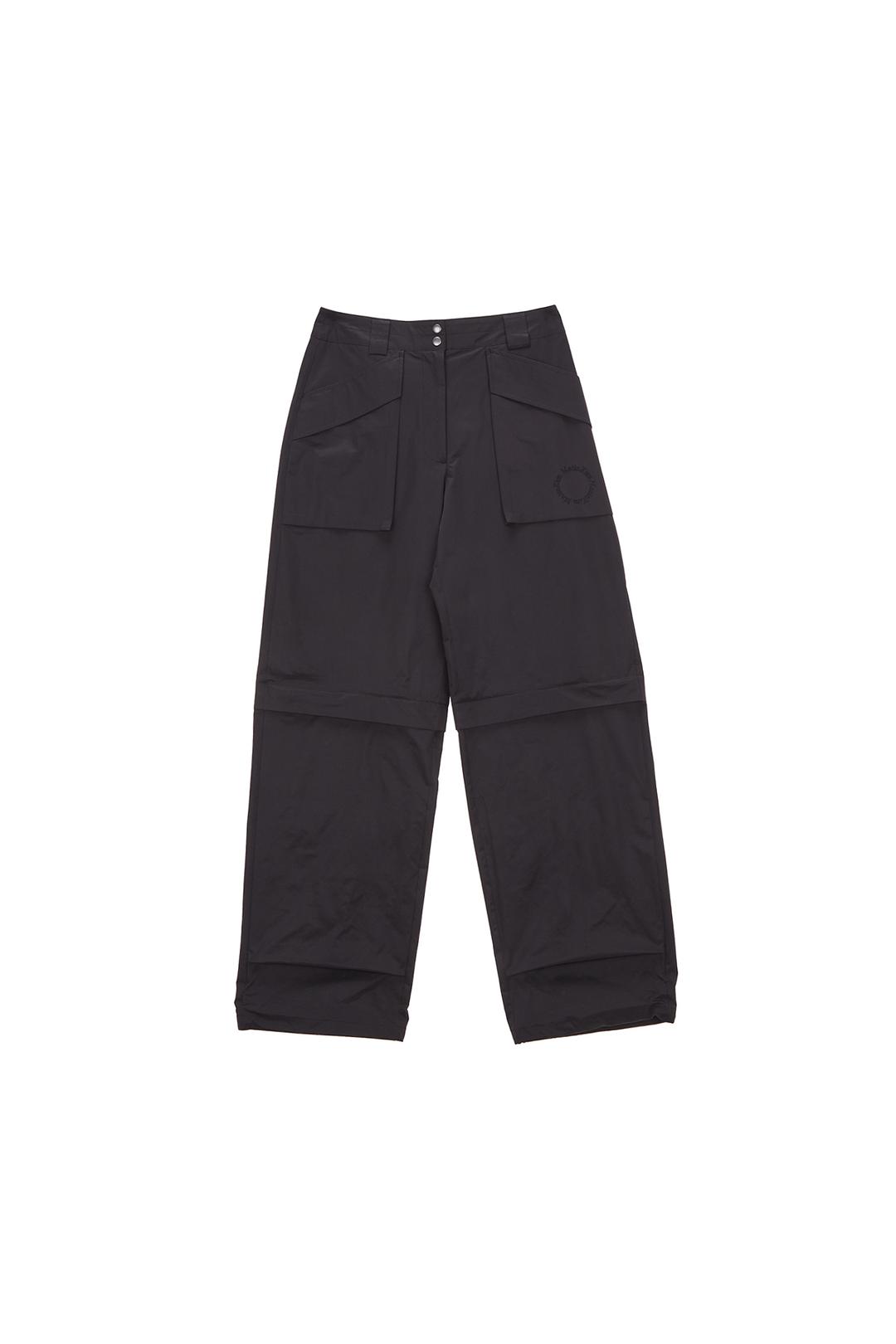 KNEE ZIP OUT POCKET PANTS IN BLACK