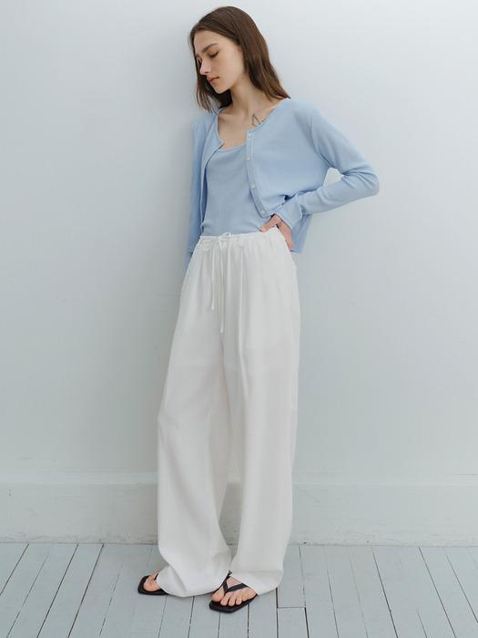 Banding fluid pants (ivory)