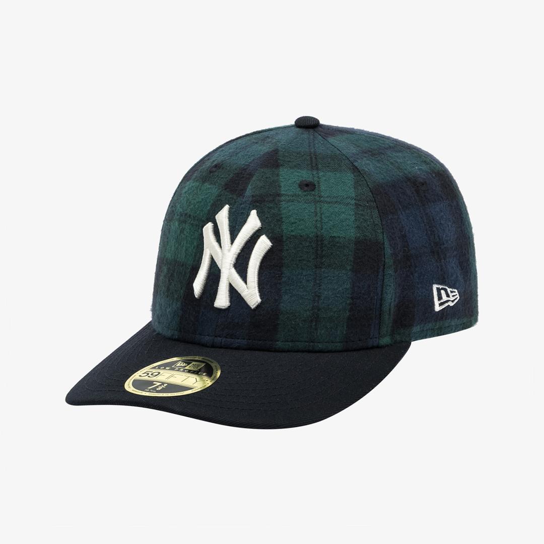 MLB 뉴욕 양키스 체크 로우 프로파일 사이즈캡 체크 네이비