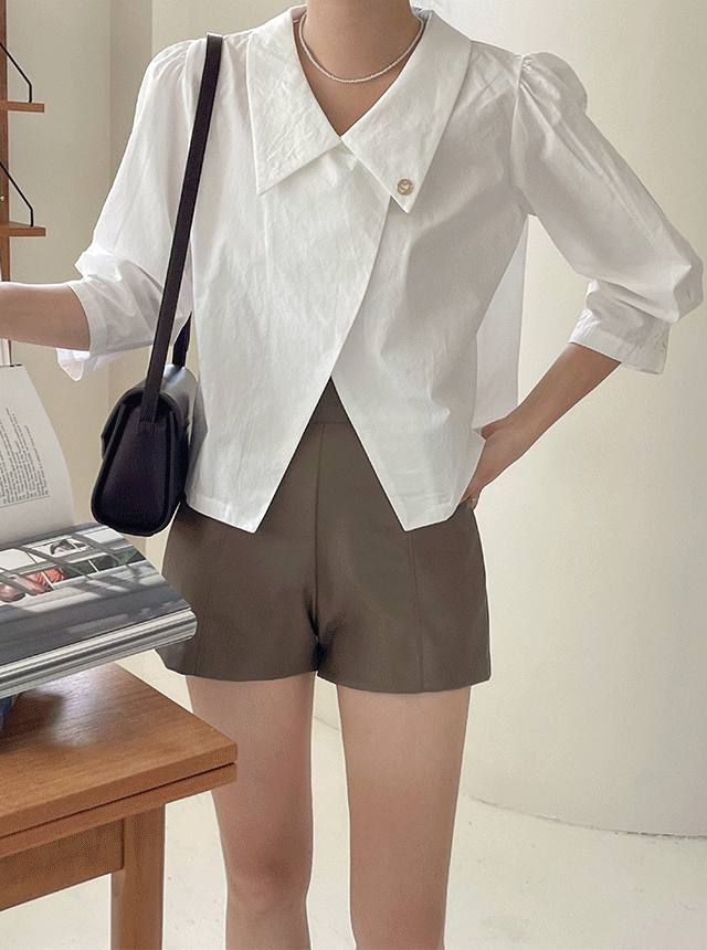 레인 카라 블라우스 - 3color