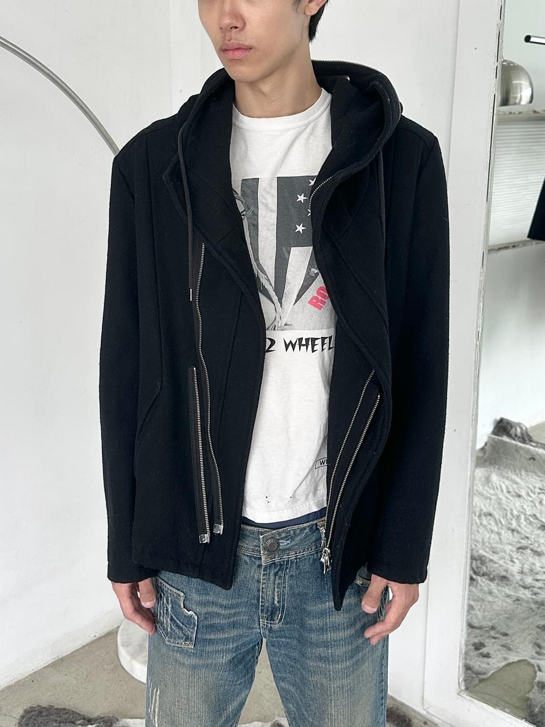 토네이도 마트 하이넥 울 후드 자켓 | 후루츠패밀리