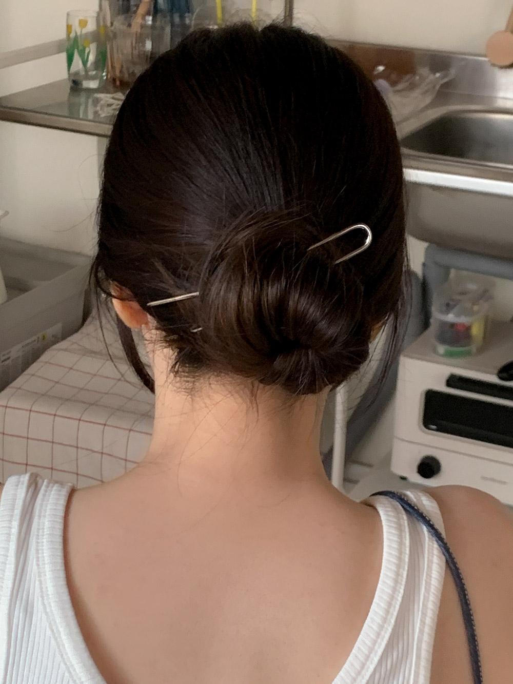 [1+1/4type] 디링 기본 메탈 유광 비녀 (2color)