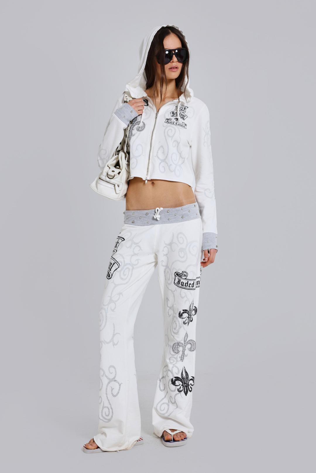 Rock Revival Graphic Studded Hoodie - XXS / White