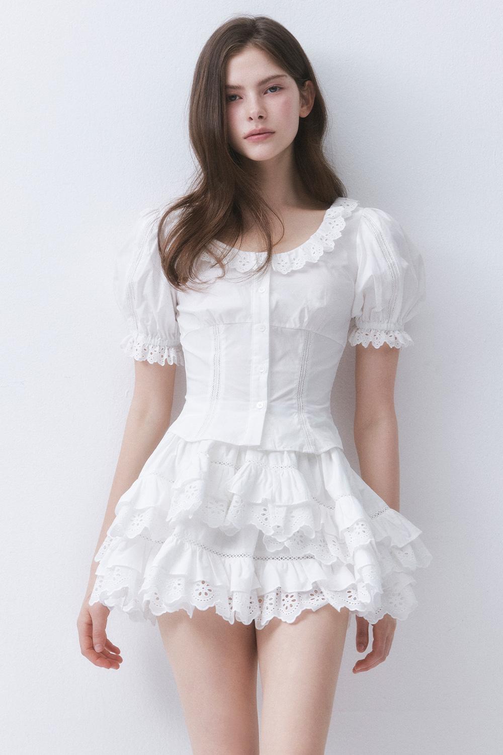 [RE-STOCK] [5월 27일 순차배송][Exclusive]ANGEL LACE BLOUSE_TT6S102IV