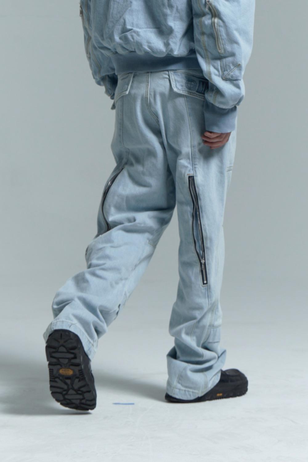 MPa WAVE ZIPPER PANTS (STEEL BLUE)