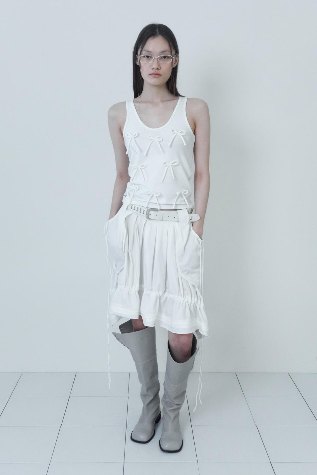 PUMKIN POCKET SKIRT / WHITE