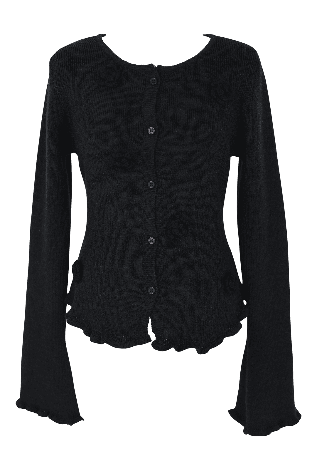 [Sepia] Rosarium cardigan (Black)