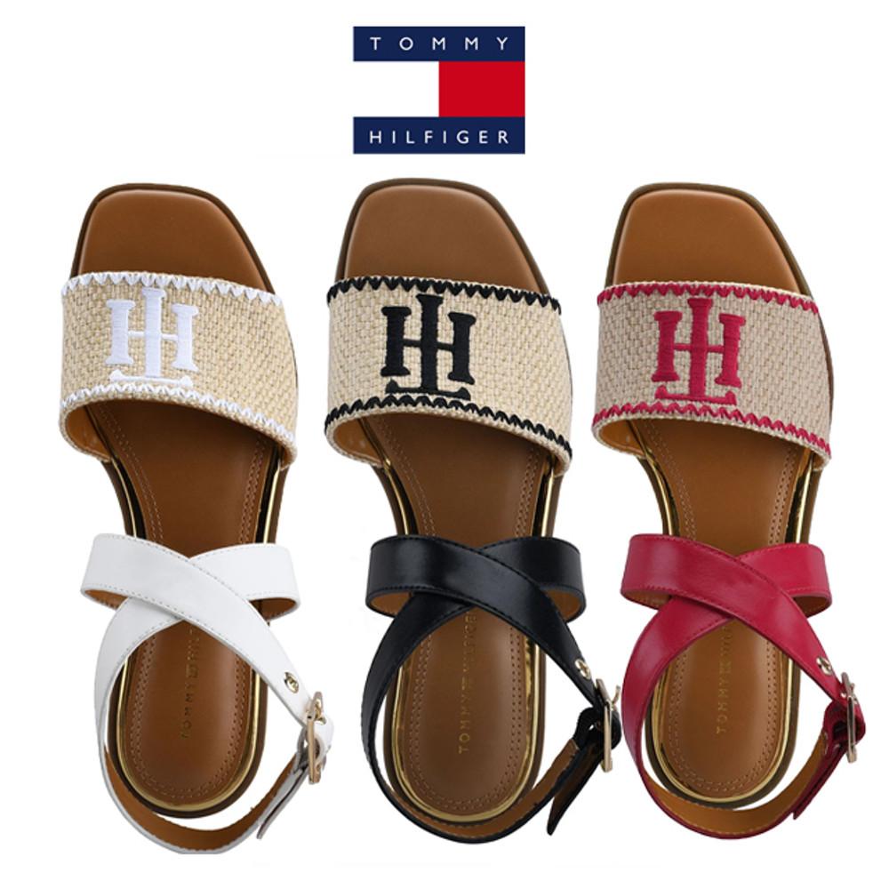 타미힐피거 샌들 파지 앵클 스트랩샌들