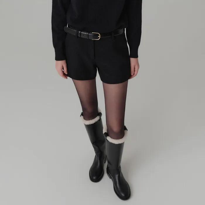 [12/5 예약배송] 리나 울 쇼츠_블랙 / LINA WOOL SHORT_BLACK