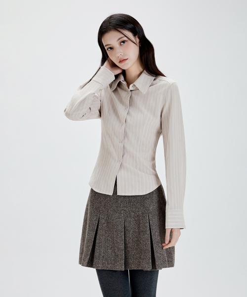 슬림핏 스트라이프 셔츠 RE YWFT0SS_MIWYWFT0QS