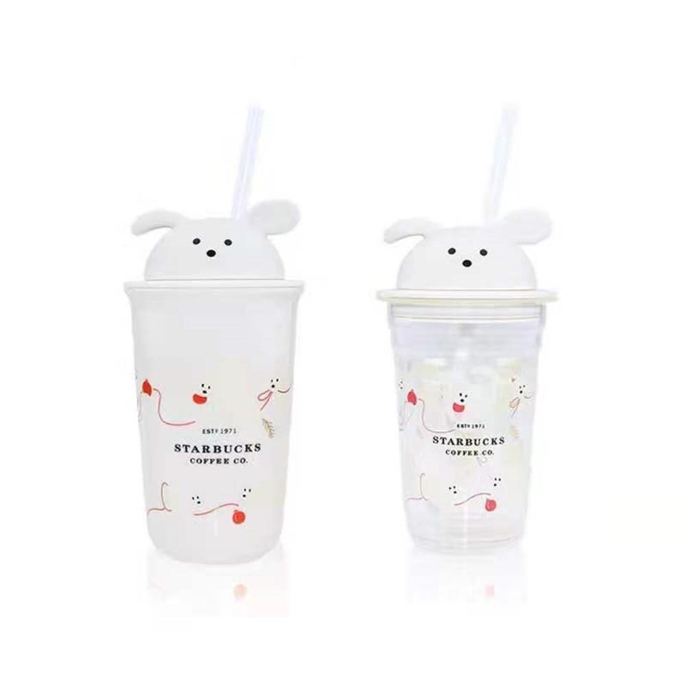 2022년 스타벅스 강아지텀블러 2종 콜드컵 유리컵 빨대컵