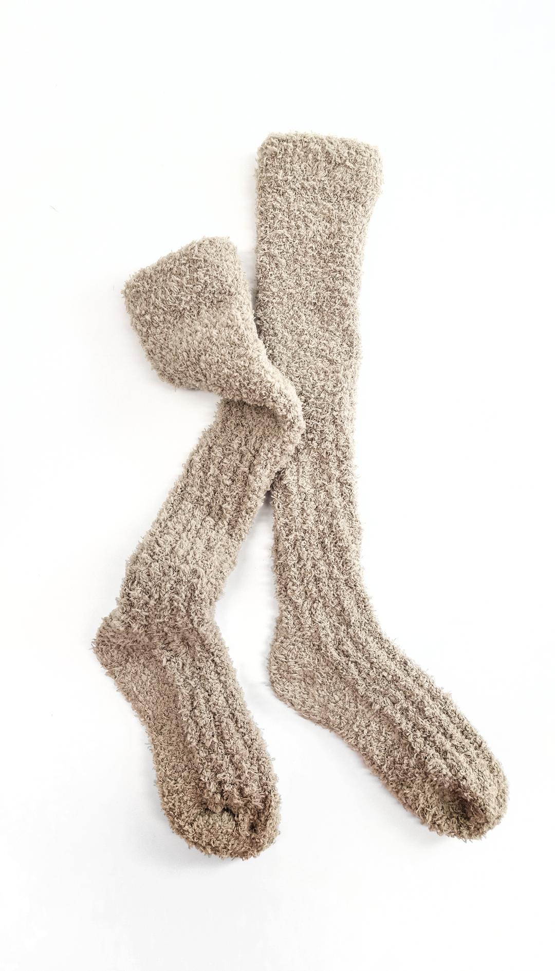 fluffy knee socks