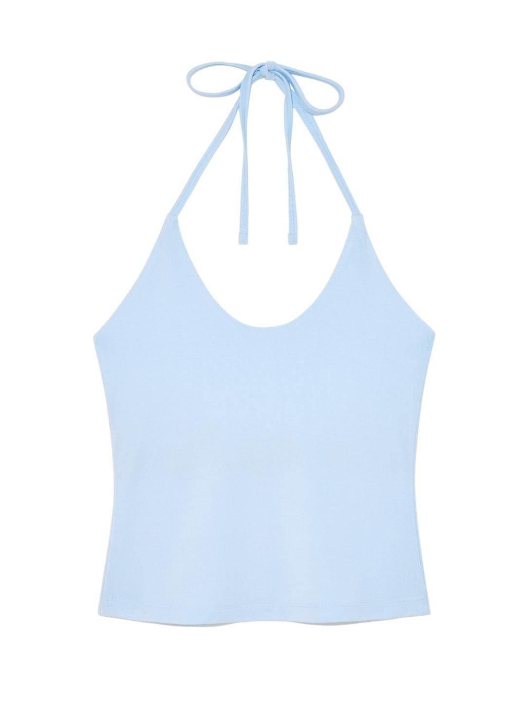AIR HALTER NECK TANK (BABY BLUE)