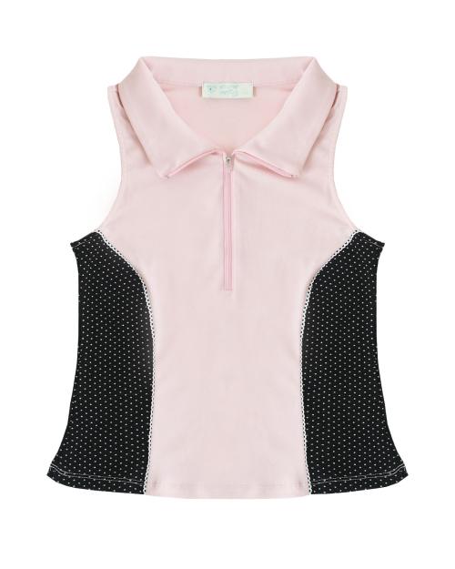 Zip-Up Sleeveless Baby Pink