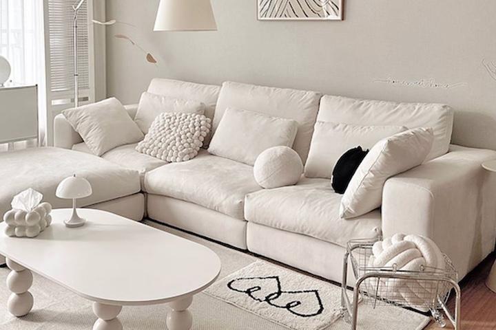 톰 클래식 구스 아쿠아텍스 패브릭 모듈 소파 4인용