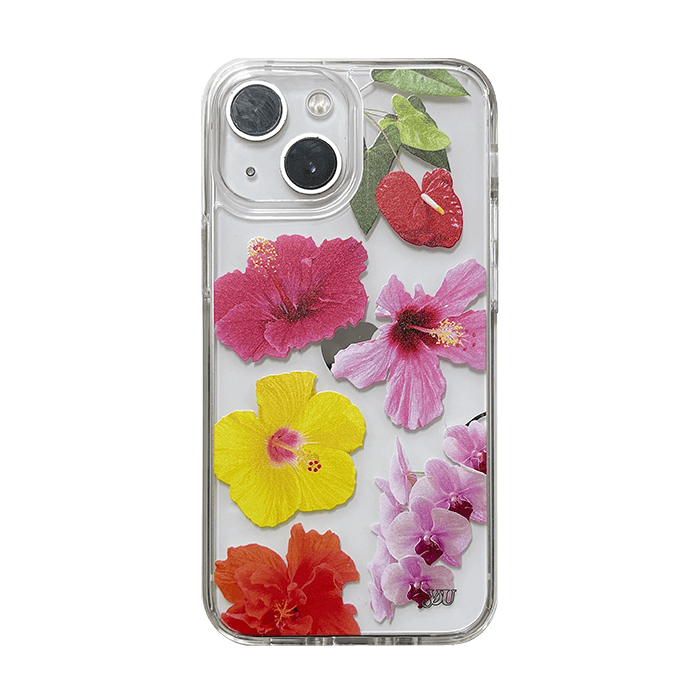 Tropical Flowers Clear Case