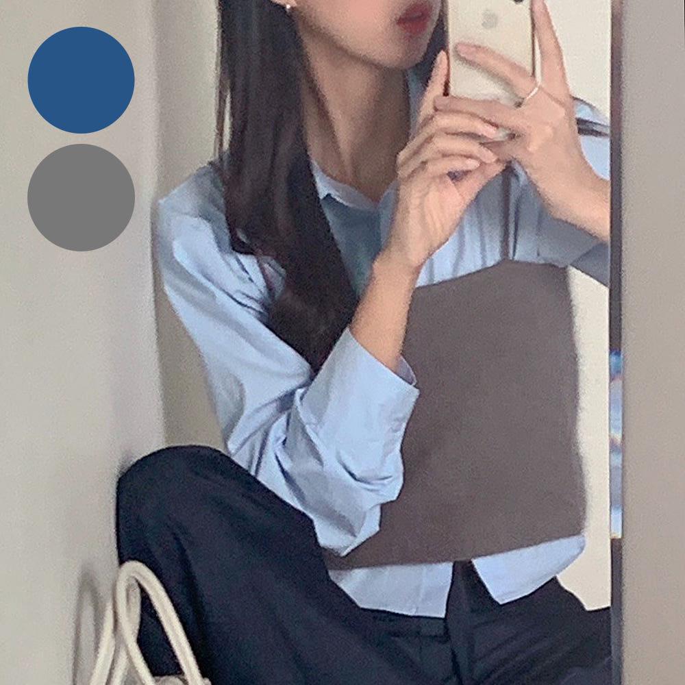 앙고라뷔스티에 니트뷔스티에 울 뷔스티에탑 레이어드 크롭조끼 오가닉