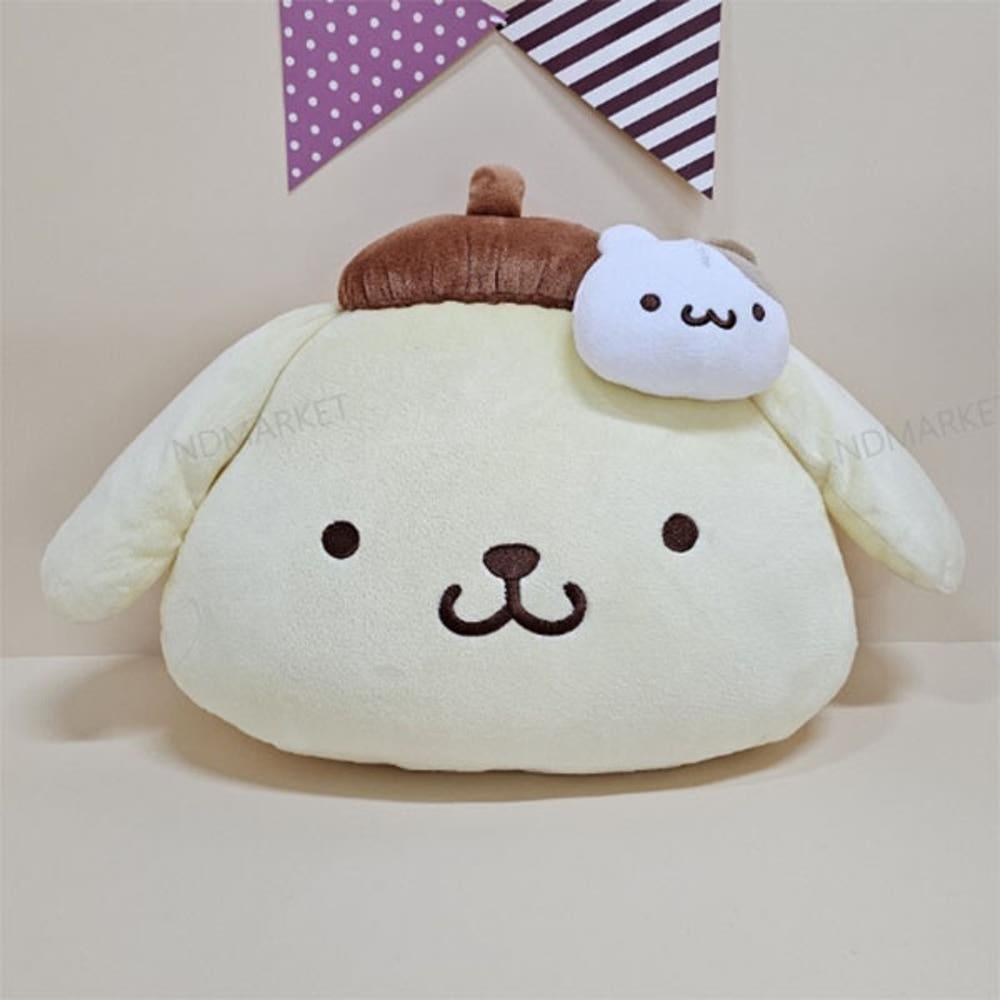 산리오 폼폼푸린 얼굴 쿠션 커플 봉제인형 40cm