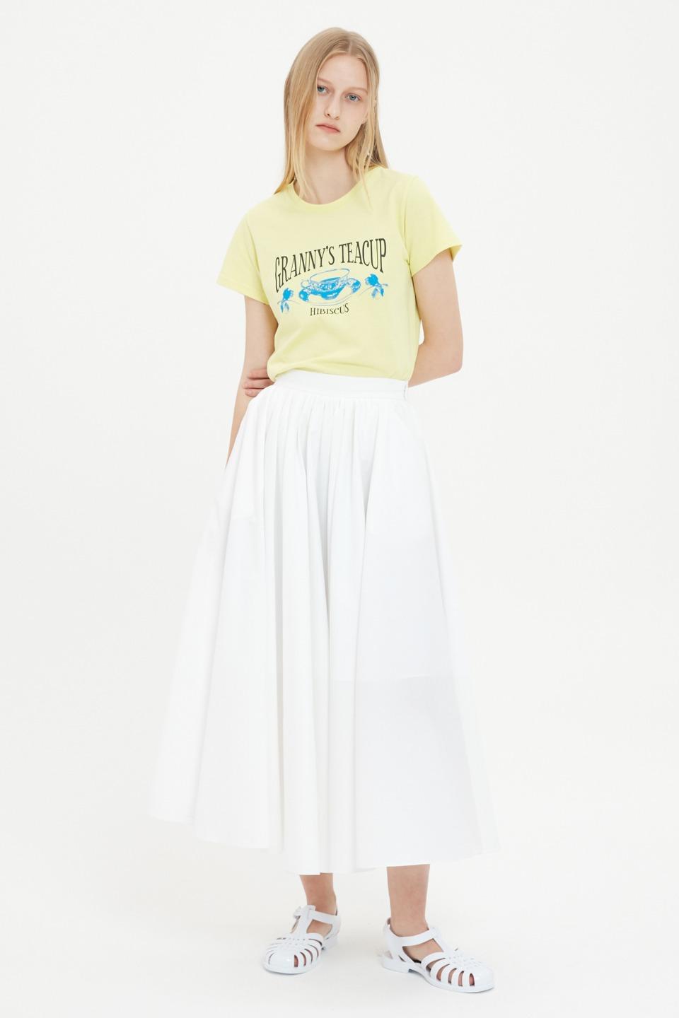 Romantic Cotton Full Skirt / White