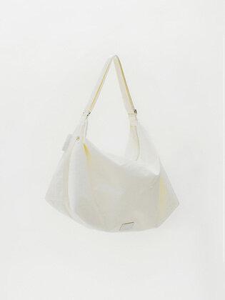 FABRIC HOBO BAG - WHITE