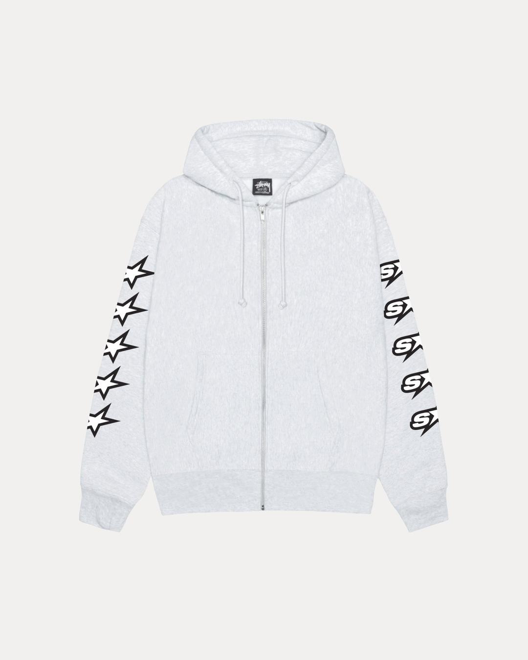 SPEEDWAY ZIP HOODIE - Ash Heather / S