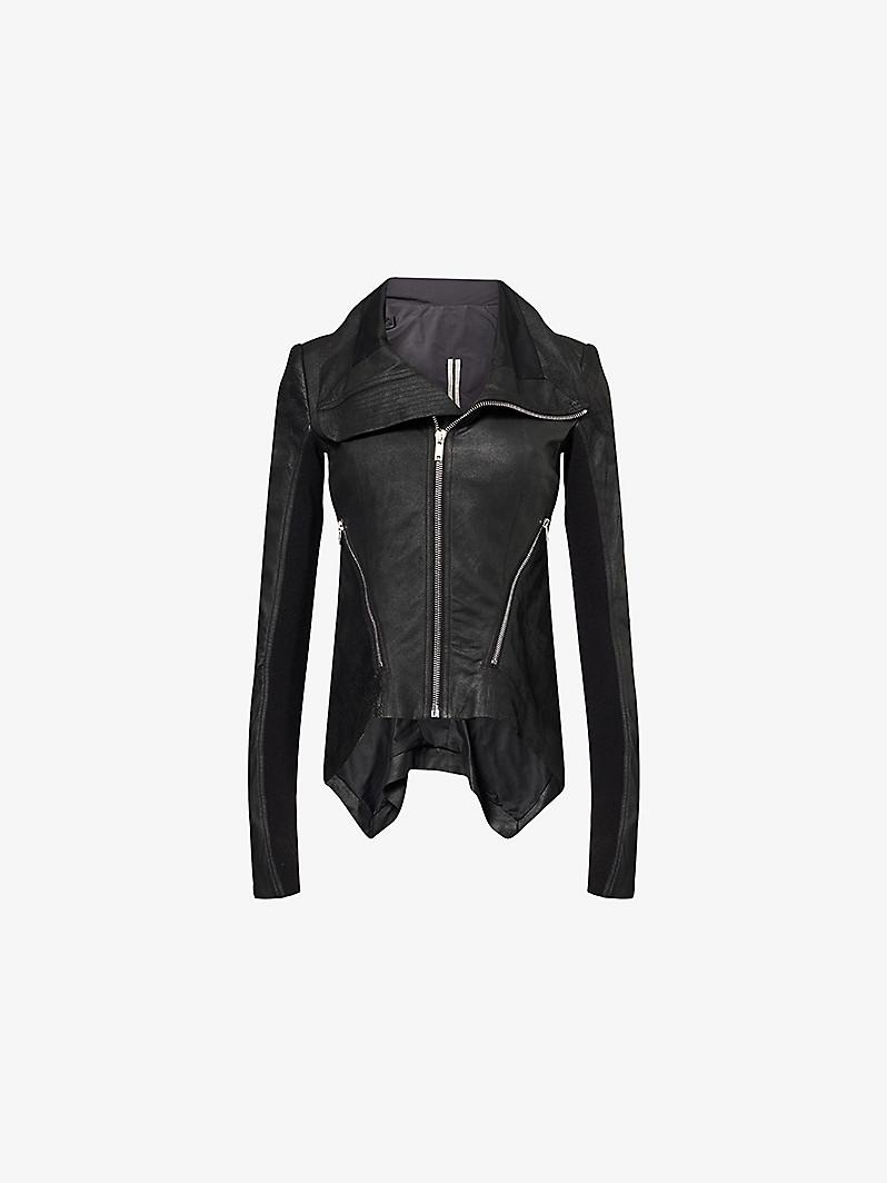 나스카 비대칭 가죽 바이커 자켓