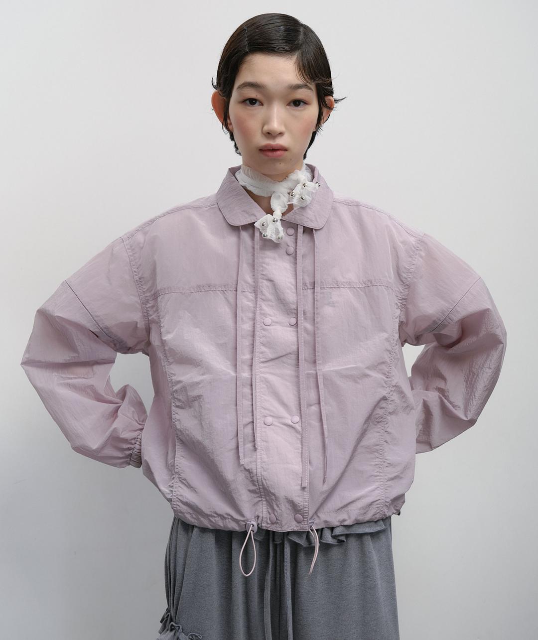 Shirred Light Windbreaker [Purple]