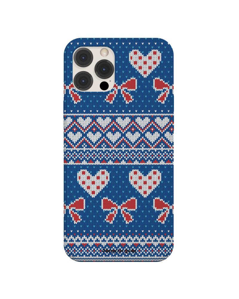 패턴(리본하트) 하드 핸드폰 케이스