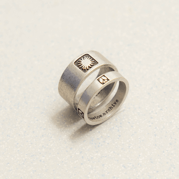 카브드 링 세트 실버