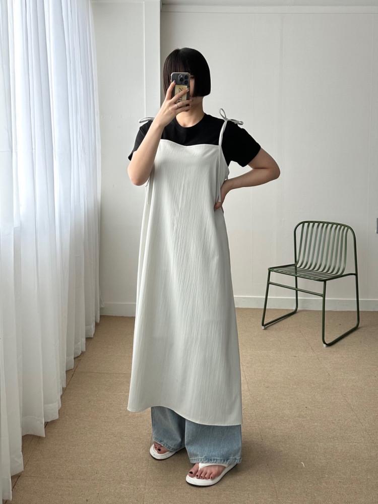 (2size) 링클 빅사이즈뷔스티에원피스 66 77사이즈여성쇼핑몰