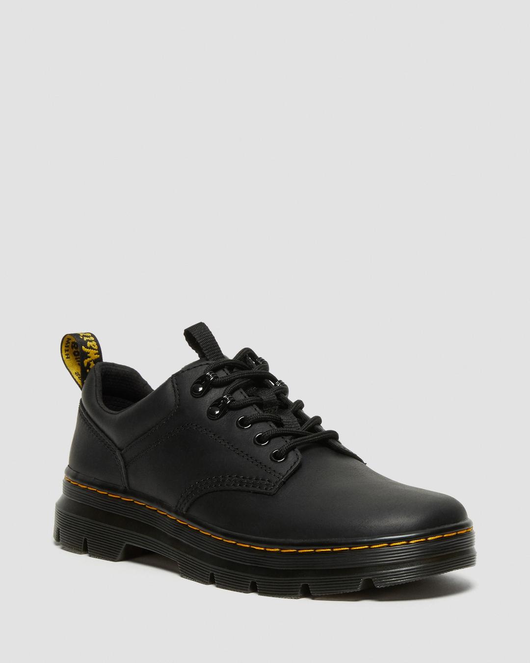 Reeder Wyoming Leather Utility Shoes in Black | Dr. Martens